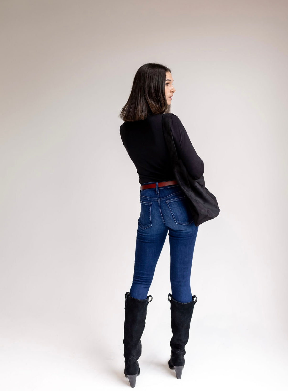Ruffle Turtleneck Top