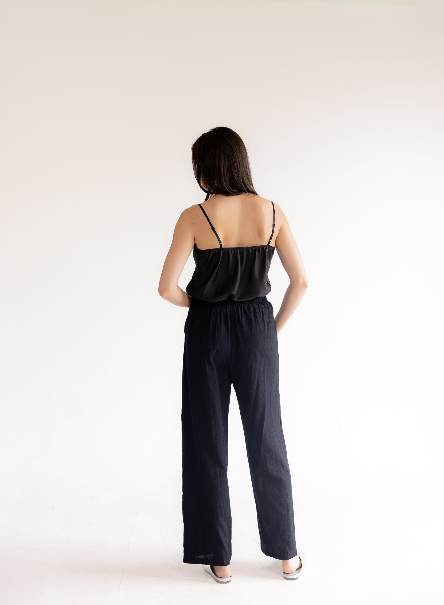 Wide-leg Drawstring Trousers