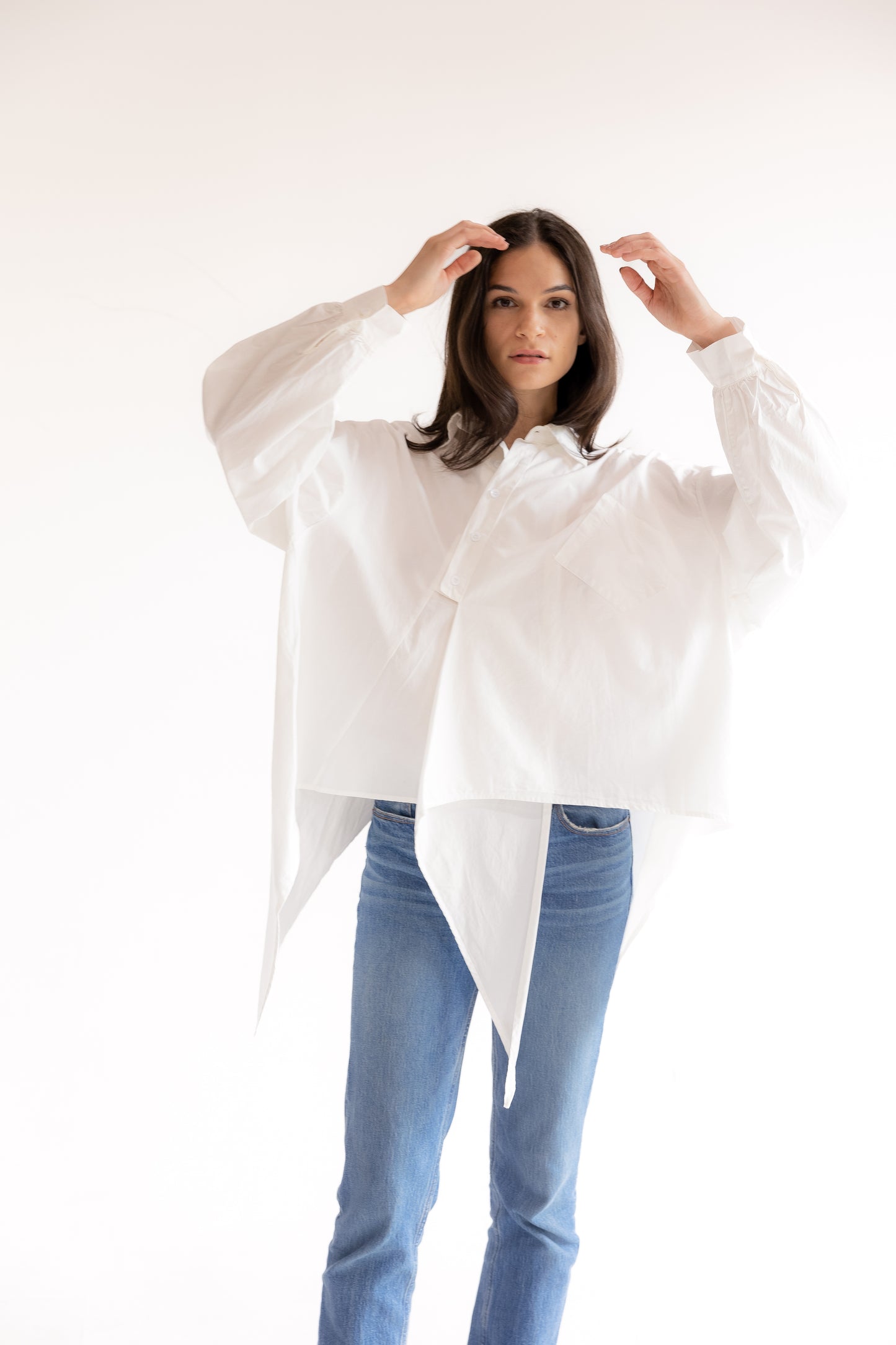 Asymmetric Button-down shirt