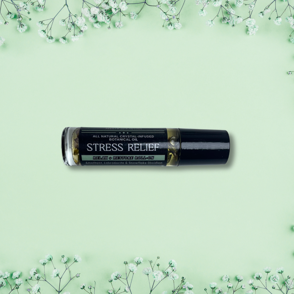 Crystal Infused Essential Oils Roll On with Botanicals