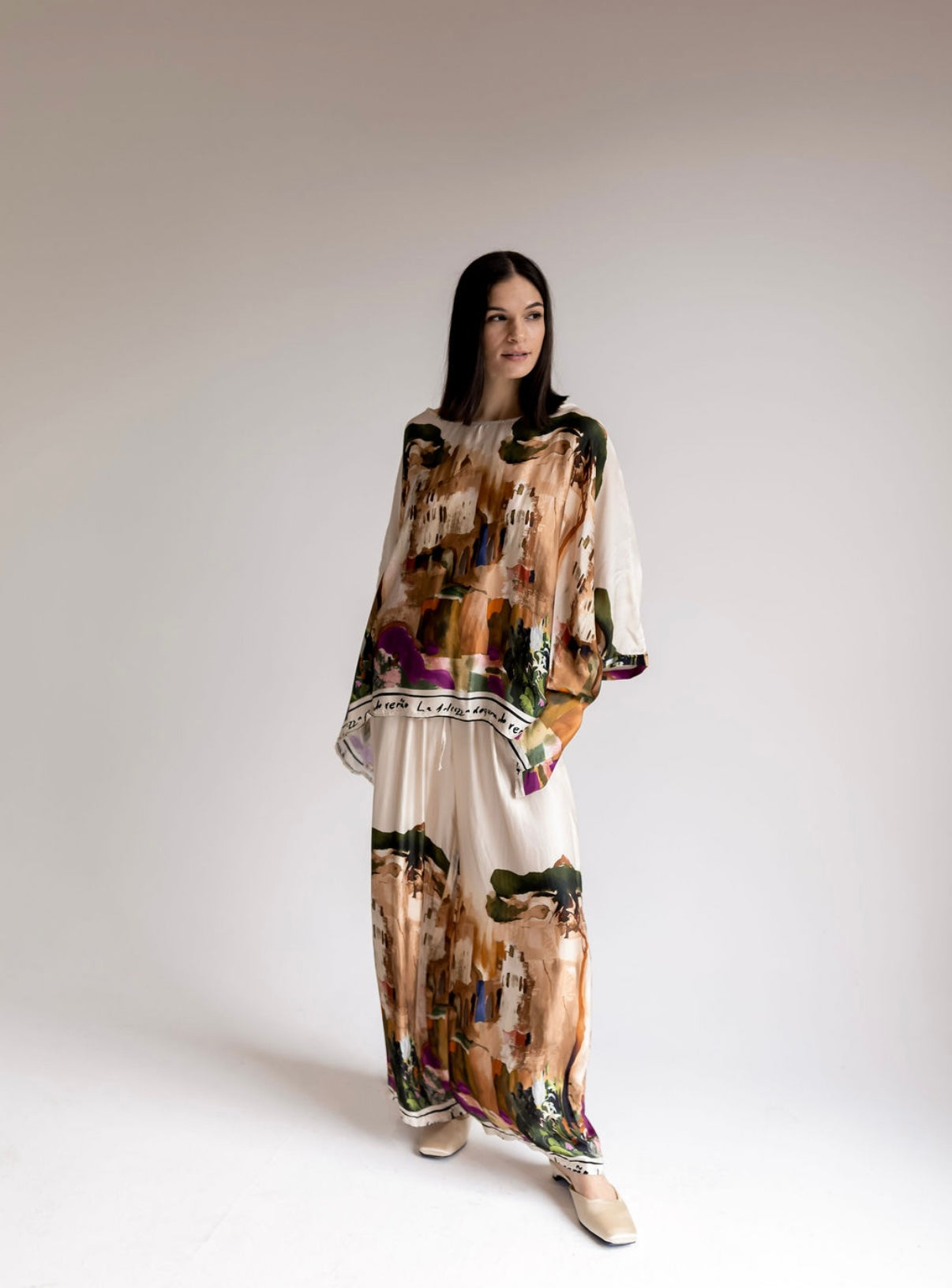 Multi-color Wide leg Trousers