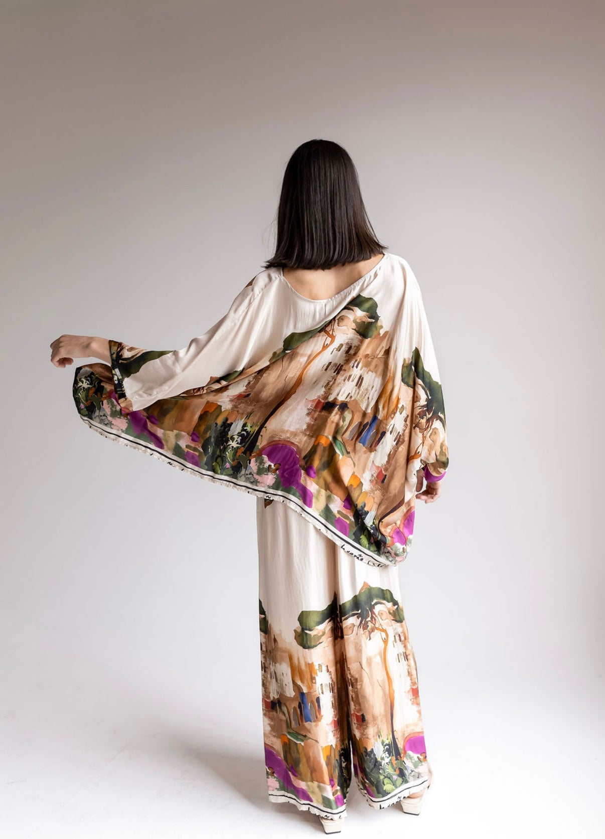 Multi-color Wide leg Trousers