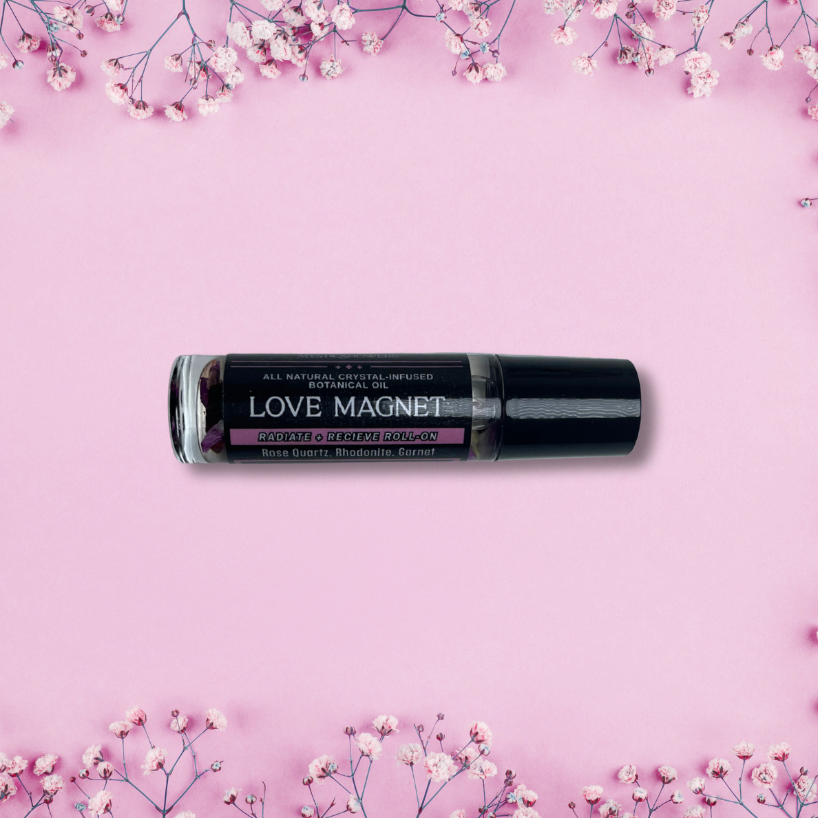 Crystal Infused Essential Oils Roll On with Botanicals