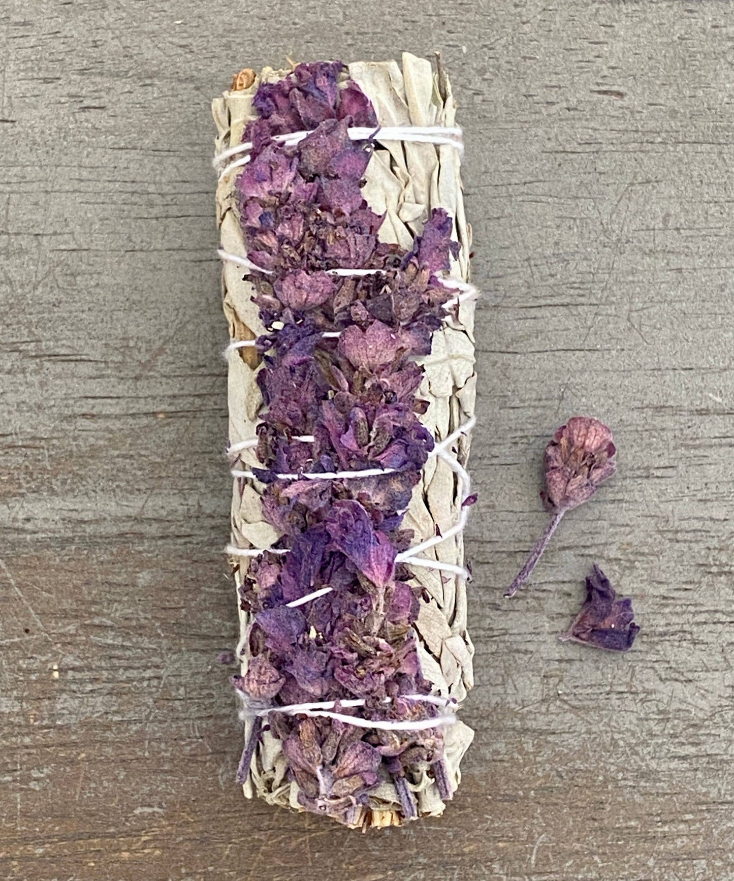 White Sage with Dried Lavender Smudge Sticks in Bulk