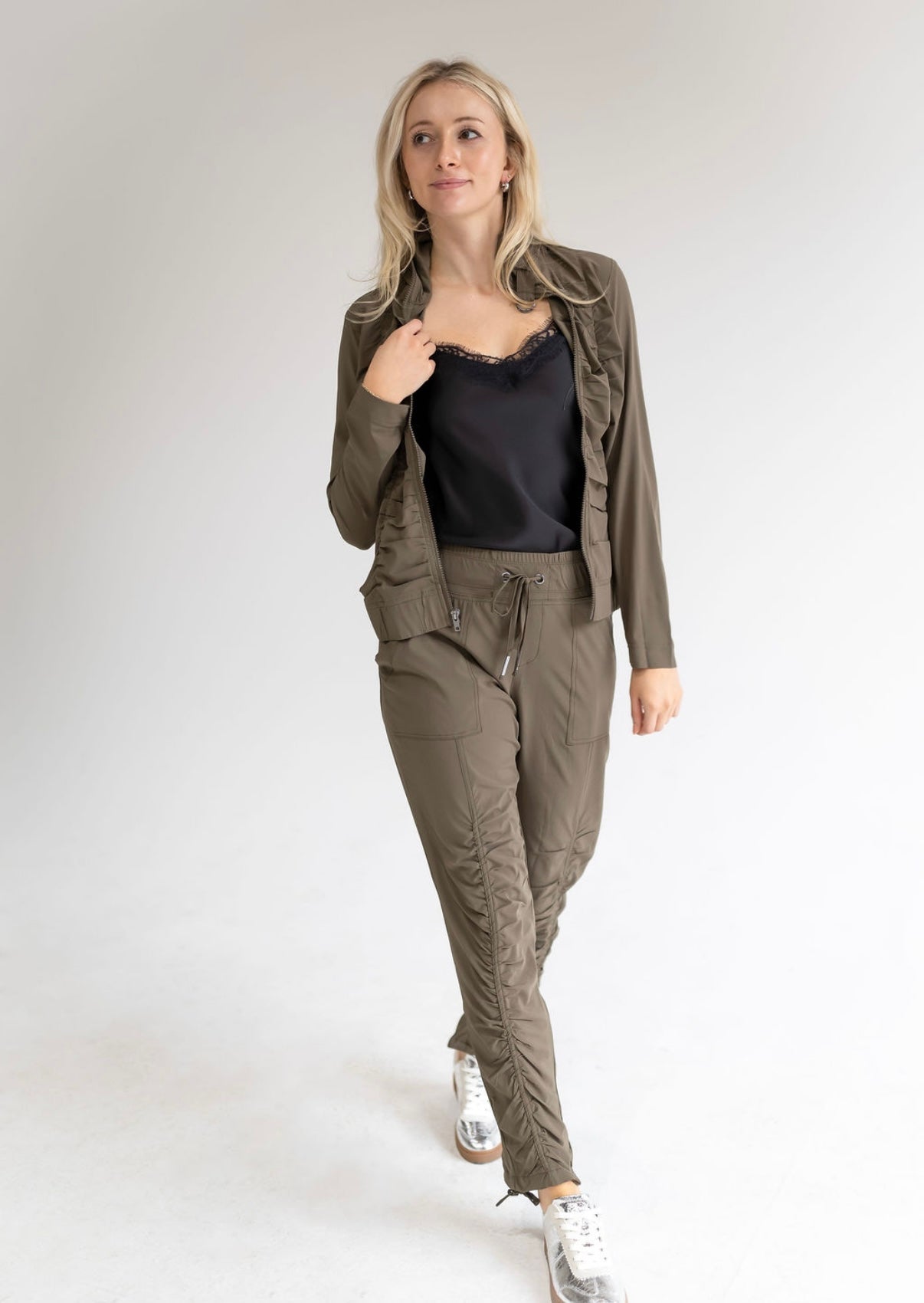 Jules Ruched Drawstring Stretch Pant
