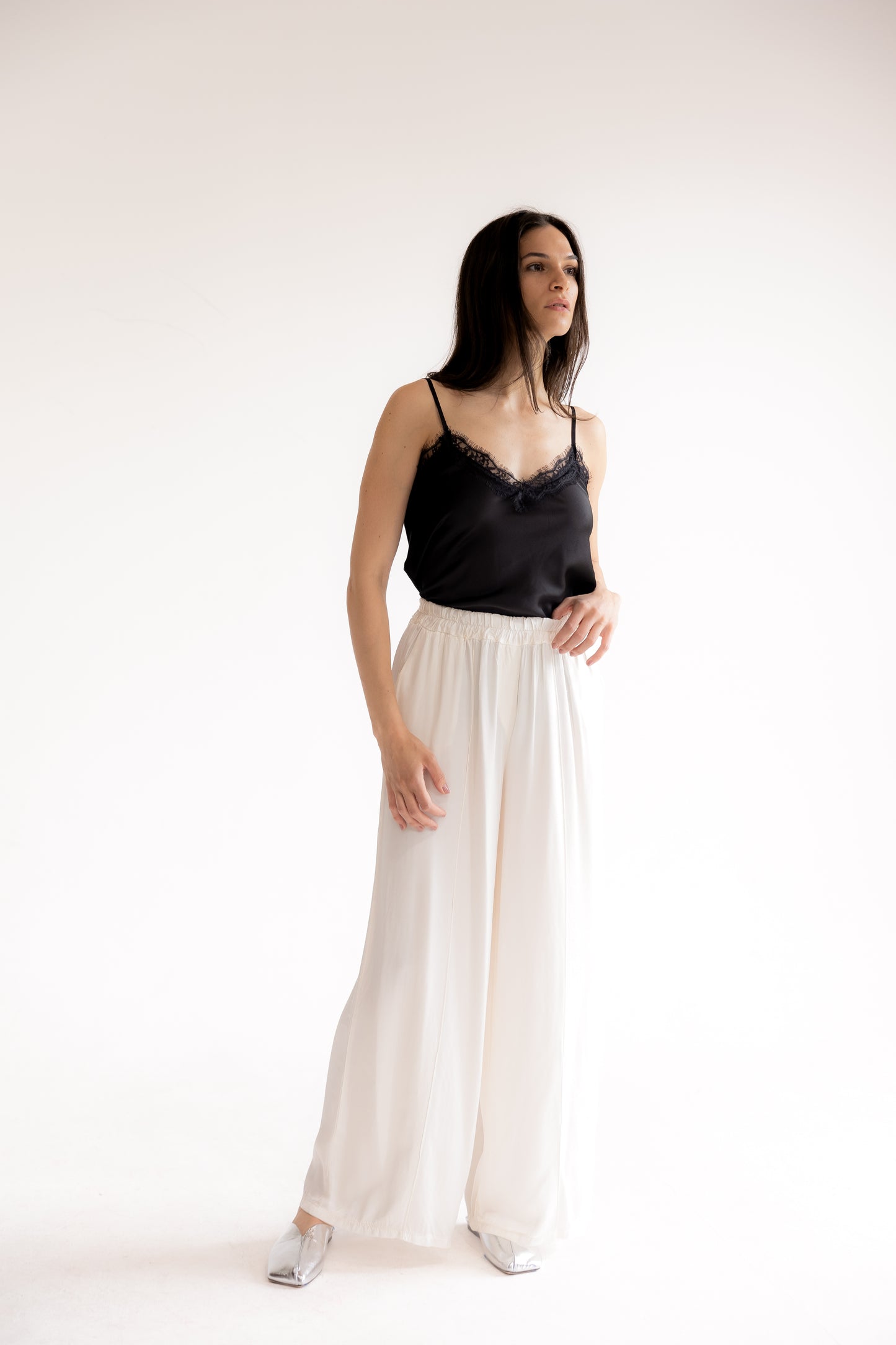 Ivory Wide leg Trousers