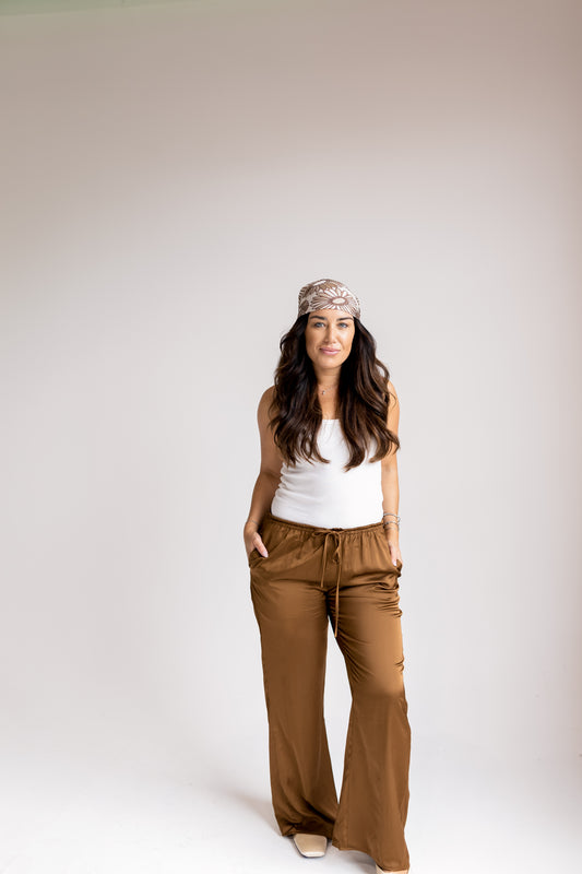 Satin Drawstring Lounge Pants