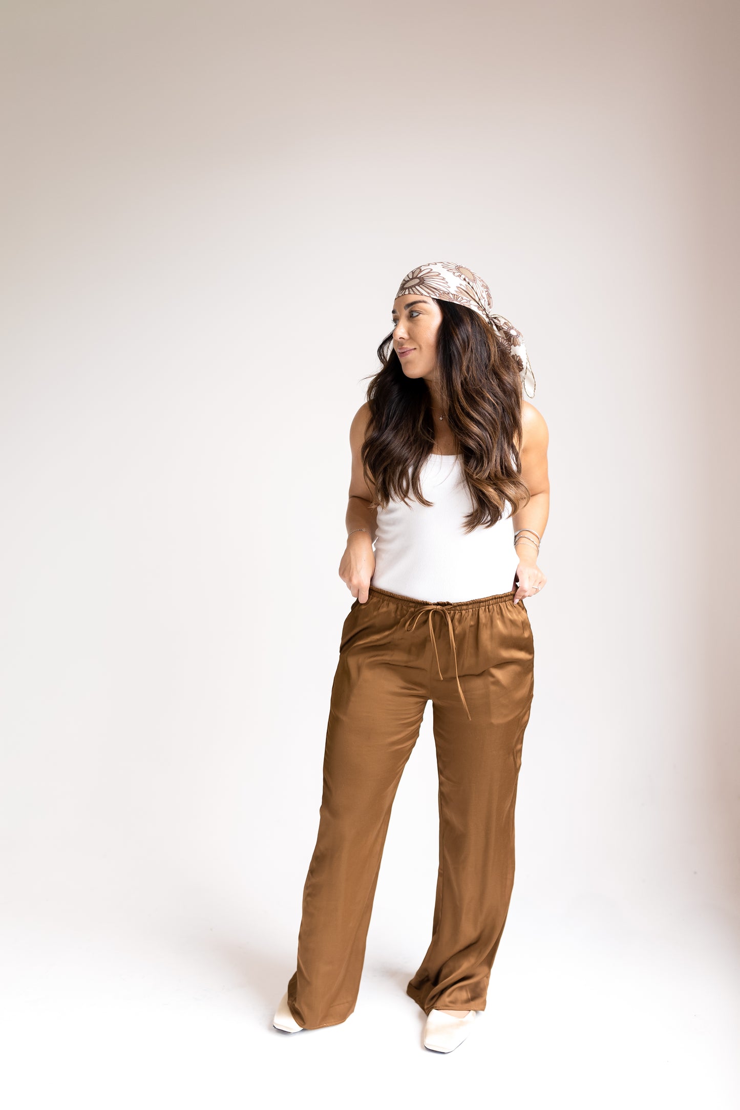 Satin Drawstring Lounge Pants